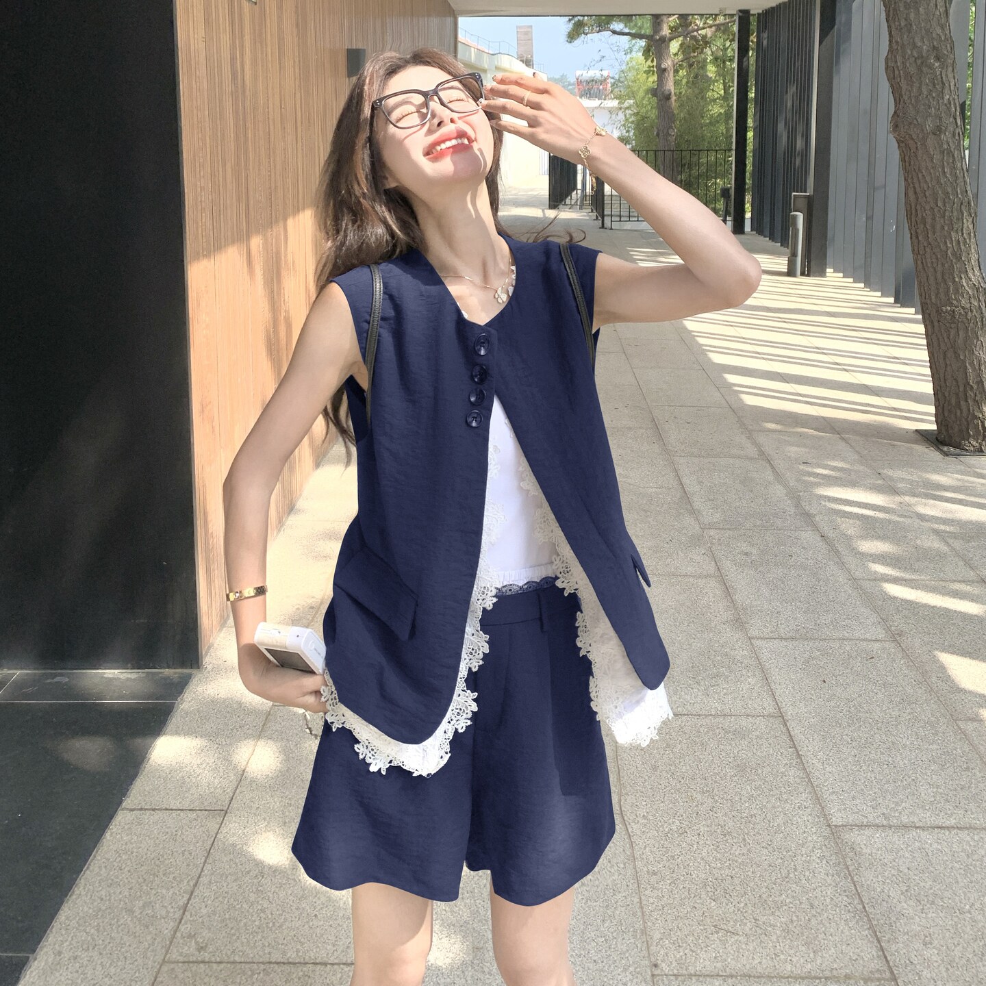 连衣裙套装女装休闲风韩系风小香风时尚套装夏季蓝色气质牛仔针织,女装套装/套裙,2C093