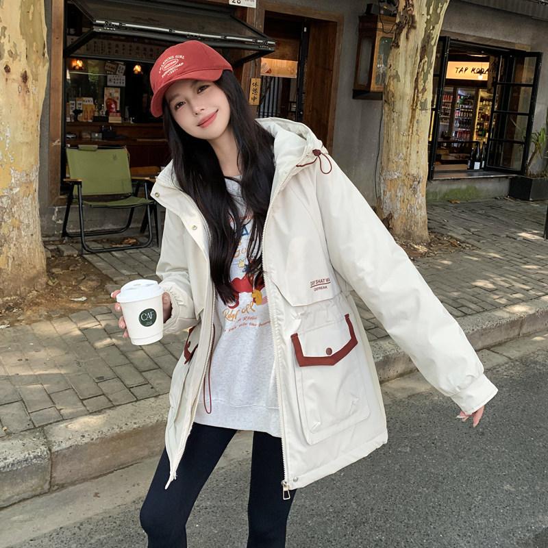 档口现货2025新款女装冬款网红风衣加绒外套266-p170-k248,女装棉衣/棉服,2C266