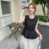 高级感轻熟风气质套装裙女2025夏季新款无袖收腰上衣半身裙两件套，女装套装/套裙，2C126