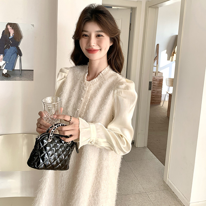 白色名媛风超好看连衣裙女2025早春新款法式宽松今年流行漂亮裙子,女装连衣裙,2C203