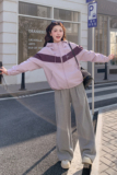 现货！现货！2026春季新款时尚韩系撞色短款外套女，女装短外套，2C306