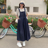 韩系工装牛仔背带裤女夏季2025新款高级感高腰显瘦小个子连体裤子，女装套装/套裙，2C085