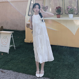 现货：25年夏装新款吊脖式露肩连衣裙2C135-5060P95K158，女装连衣裙，2C135