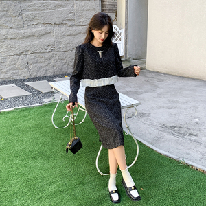 2025秋冬新款高级小香风时尚法式甜美气质设计感套装图片
