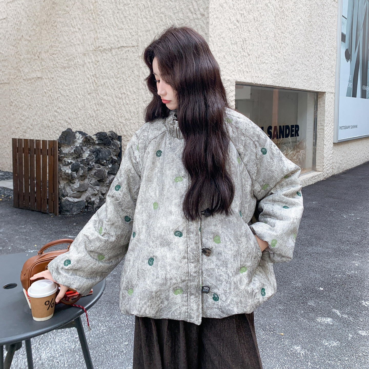 【大货】提花炒色重工刺绣花苞棉服D678P195K288,女装短外套,2C321