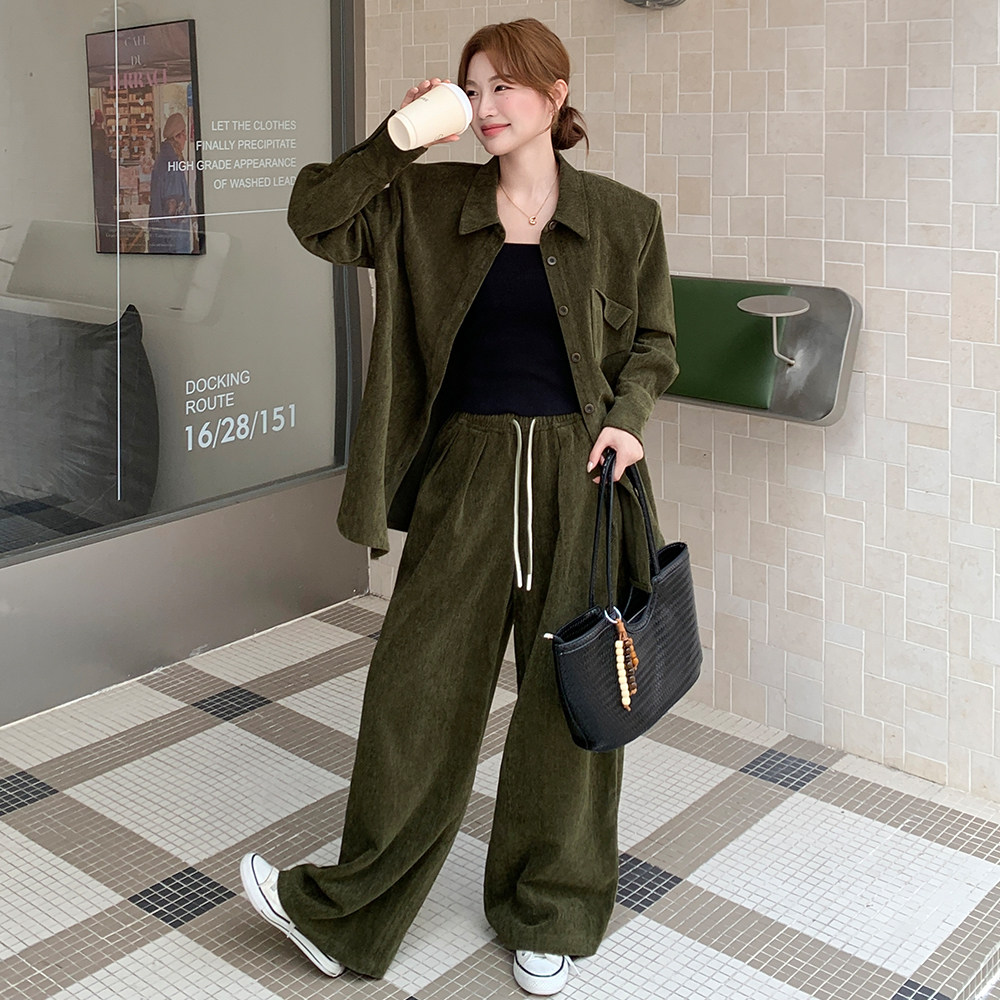 现货附买家秀雪尼尔外套+阔腿裤两件套2C139-9066-P175-K258,女装套装/套裙,2C139