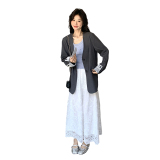 灰色轻熟风蕾丝拼接气质西服女秋季2025新款小个子显瘦小西装外套，女装西装，2C126