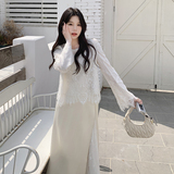 现货！现货！法式气质蕾丝衬衫+拼接半身裙2C212-G70-P165-K238，女装套装/套裙，2C212