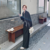 现货2D078-T1944-P175K258格子吊带+外套+长裤牛仔3件套，女装套装/套裙，2D078