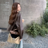 美拉德咖色复古皮衣外套女秋季2025年新款炸街减龄小个子PU皮夹克，女装皮衣，2C177