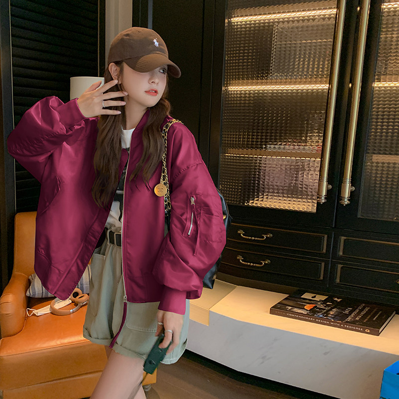 现货2025年春款韩版棒球服外套女2C066-BQ001-P110-K158,女装短外套,2C066