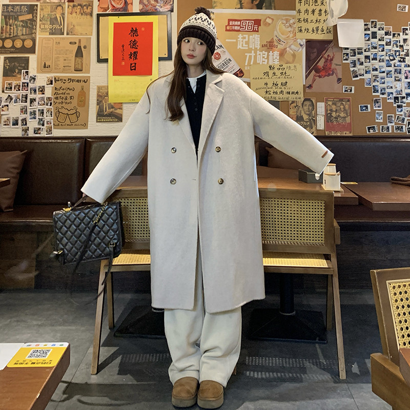 2025冬装新款双面羊绒双面呢子大衣含70毛单色8572p285k428现货,女装毛呢外套,2D009
