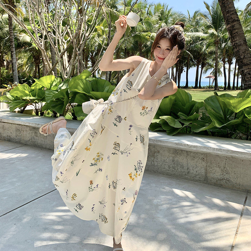 【现货！】2025夏季新款韩系花卉无袖连衣裙2C109-7308-P145-K228,女装连衣裙,2C109
