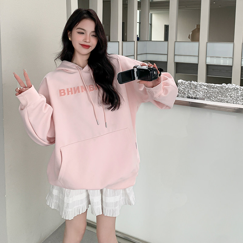 新品现货现货粉色连帽卫衣女2C263-P123-K178,女装卫衣/绒衫,2C263