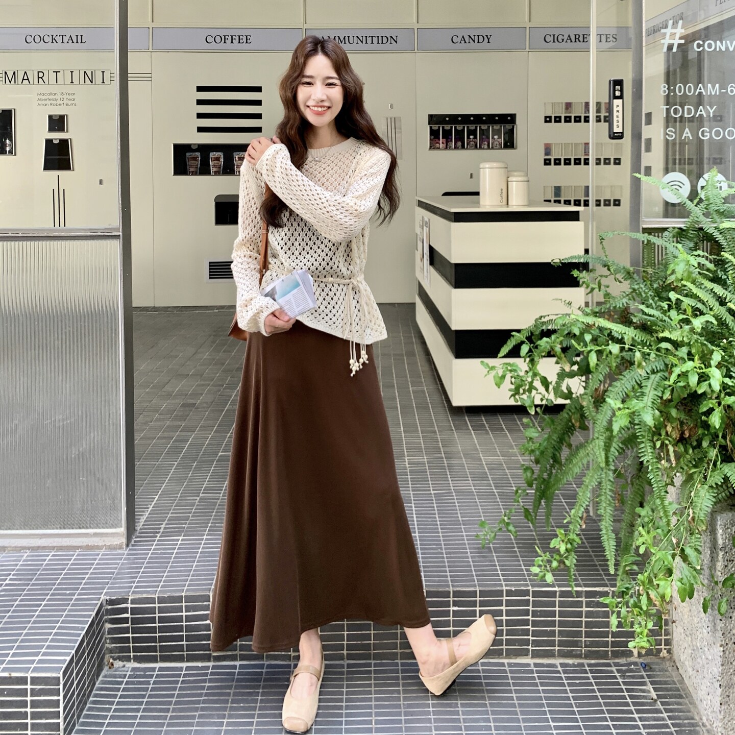 氛围感气质套装裙女2025秋季新款慵懒风镂空罩衫吊带连衣裙两件套,女装连衣裙,2C166