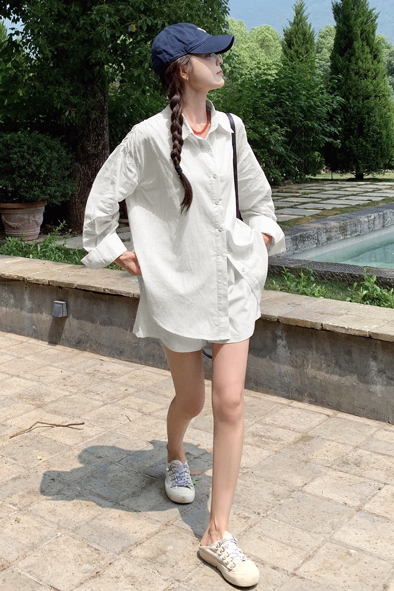POLO领粉色防晒衣两件套女2025夏季薄款时尚甜美浪漫减龄显瘦套装,女装套装/套裙,2D148