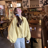 ｛数据超好｝现货春秋新款奶黄色短外套休闲时尚上衣外套，女装短外套，2D146