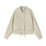 【新款，】宽松短款皮衣外套上衣2C215-P140-K199，女装皮衣，2C215