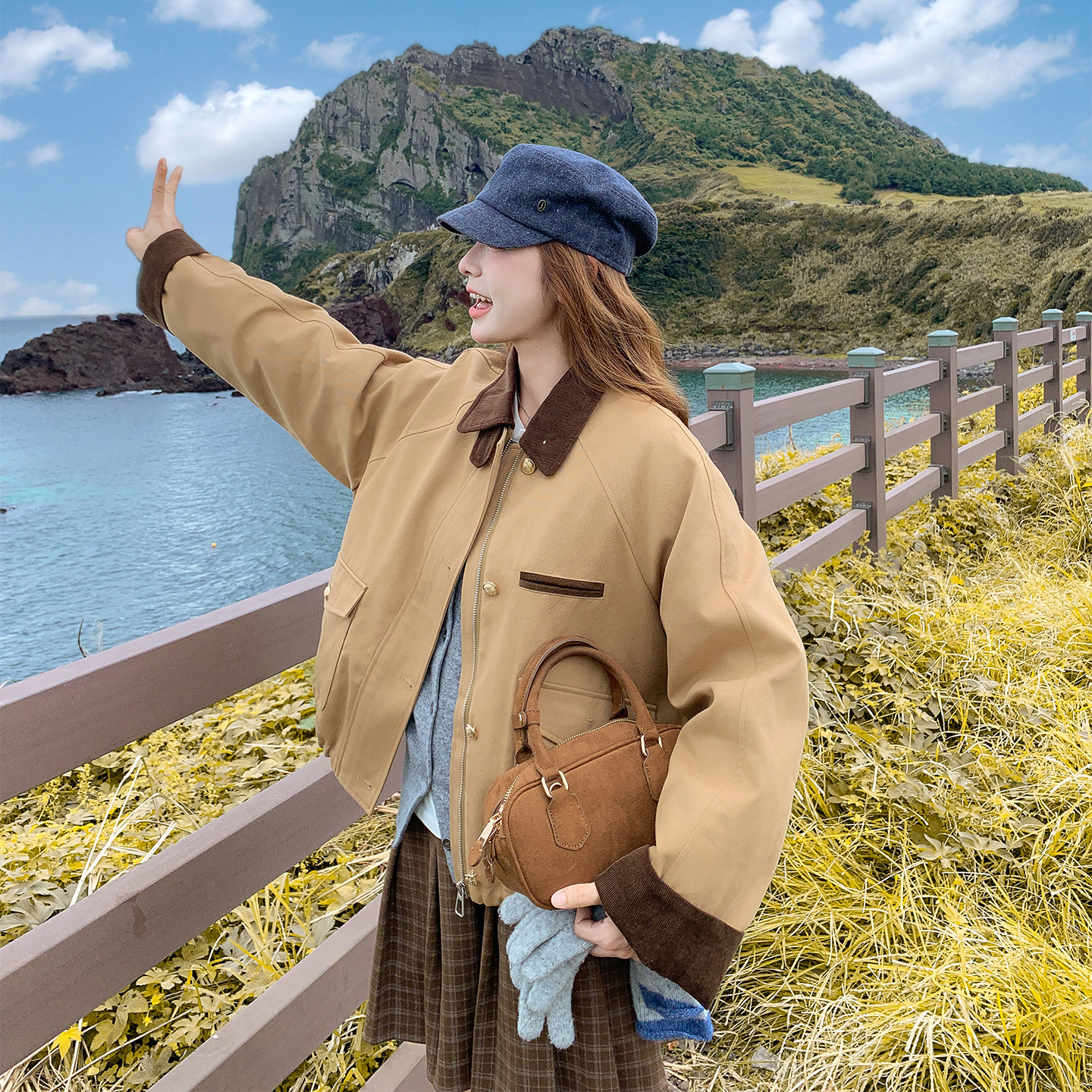【新品】赵露思同款夹棉加厚工装棉服外套女5151-P165-K238,女装棉衣/棉服,2C126