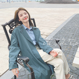 【现货】2022气质垂感显瘦收褶卡其色风衣083--888-P145-K198，女装风衣，2C137