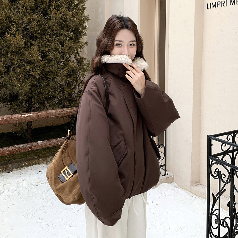 新款咖色立领棉服2C122-5115-P185-K268,女装棉衣/棉服,2C122