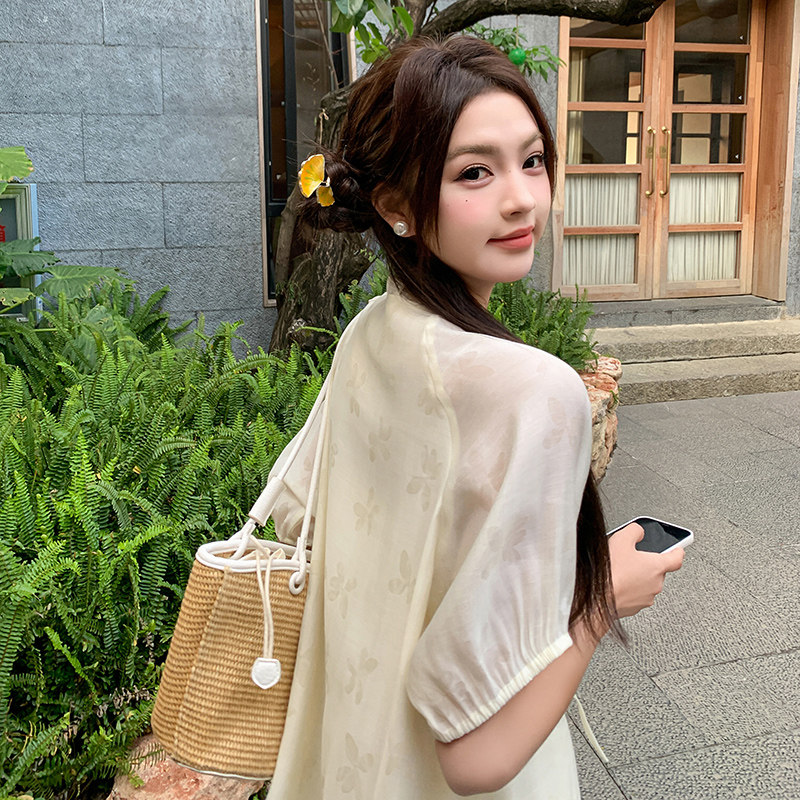 禅意少女新中式木耳边套装女夏盘扣娃娃衫+短裤w324-p135-k188,女装套装/套裙,2C298