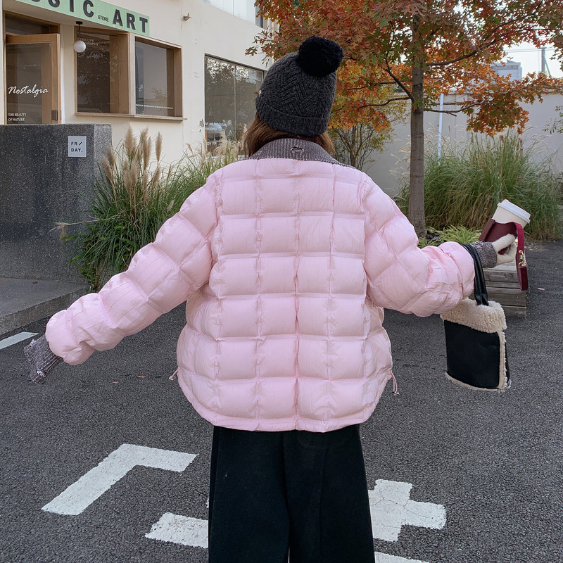 2025年新款排骨款两面穿毛线拼接羽绒服2C230-5813-P295-K488,女装羽绒服,2C230