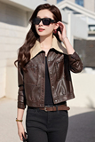 【现货】春装新品皮衣外套女时髦显瘦皮夹克2510-1C115-P120-K198，女装皮衣，吾爱衣