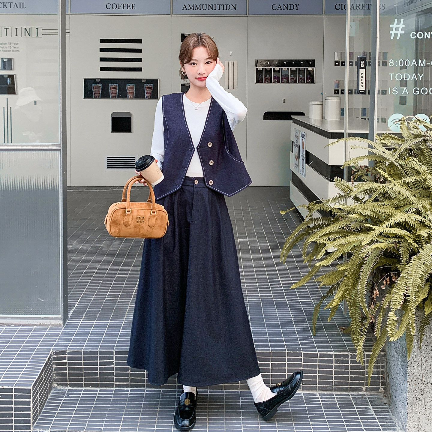 轻熟风时尚通勤马甲阔腿裤套装女2025秋季显瘦气质ootd穿搭两件套，女装套装/套裙，2D078