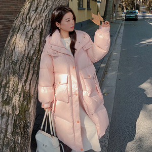新款 90白鸭绒 冬季中长款羽绒服外套2C119-2339-P345-K498图片