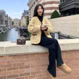 法式宽松直筒夹棉外套女2025冬季法式新款气质chic优雅小香风外套，女装短外套，2C212