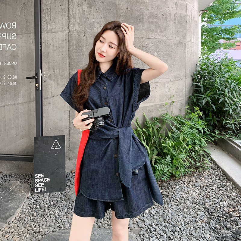 现货2025夏季休闲显瘦牛仔套装2C326-W536-P155-K228,女装套装/套裙,2C326