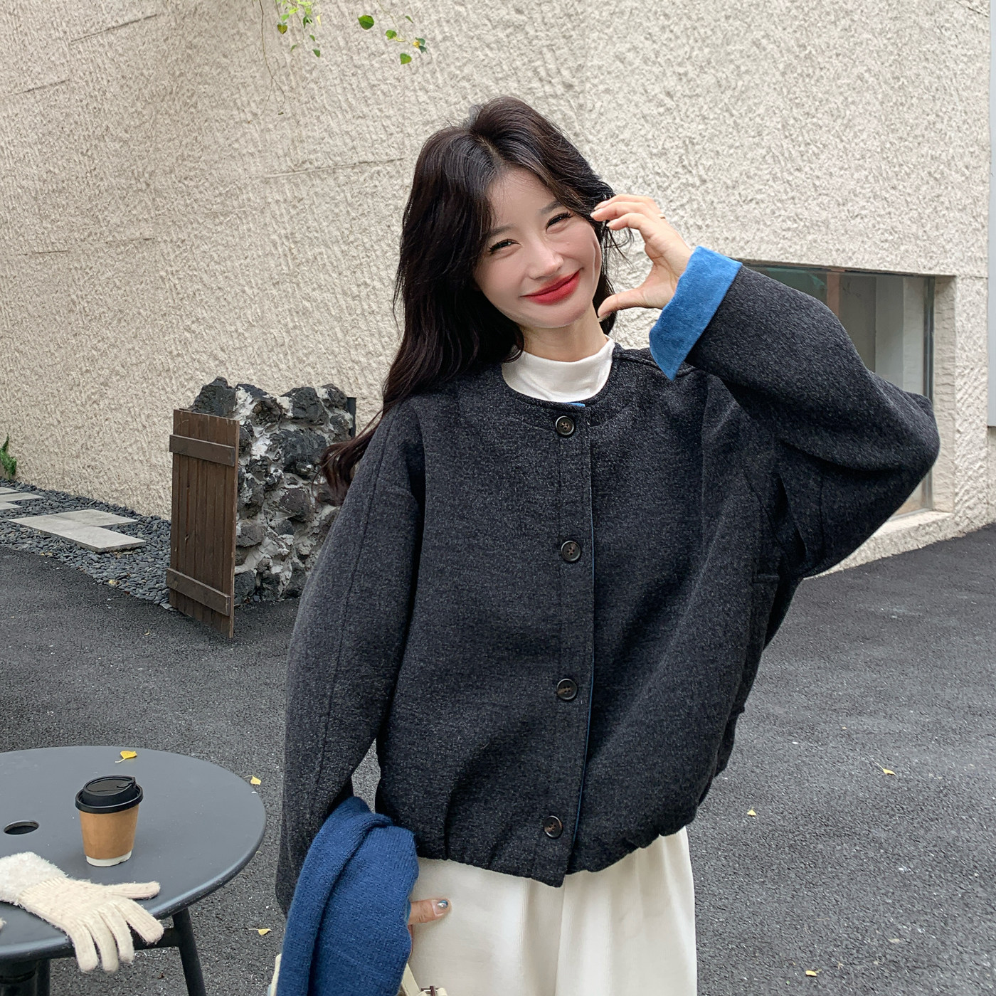 冬装新款披肩短外套2C092-98785-P175-K248,女装短外套,2C092