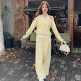 秋季休闲风洋气城市运动风时尚套装高腰套装减龄长袖春秋显瘦气质，女装套装/套裙，2C159