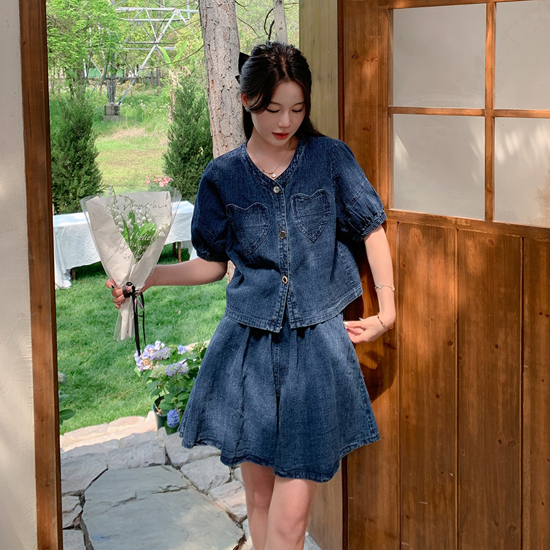 【大货已出】2025夏季套装精品牛仔两件套2C112-C320-P110-K168,女装套装/套裙,2C112