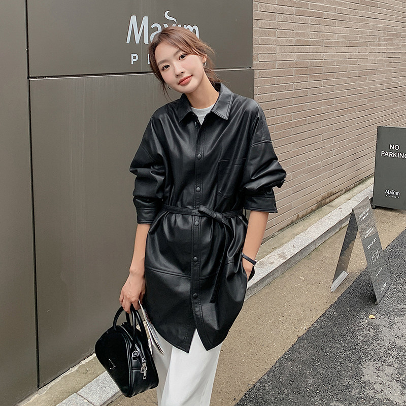 现货2C0287708P145K198高品质配腰带机车服绵羊皮夹克外套,女装皮衣,2C028