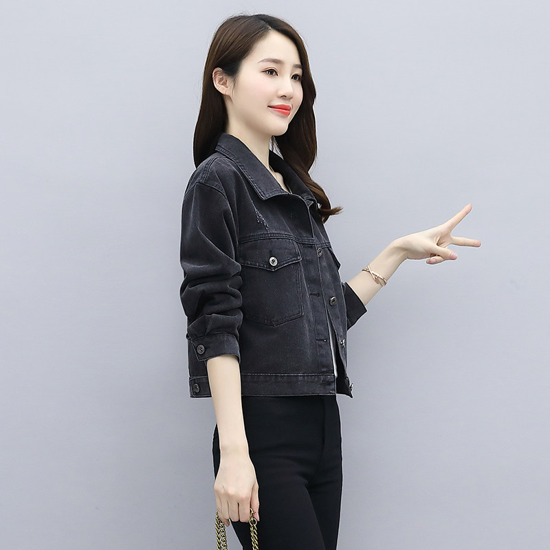 2025年春季新款牛仔外套百搭洋气时尚上衣,女装毛呢外套,新感觉