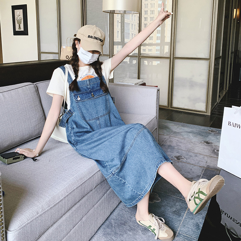 【新款原209】复古百搭大口袋牛仔背带裙L606-P115K168,女装连衣裙,2C069