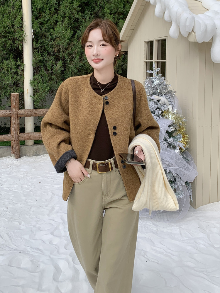 （两面穿）新品现货主推双面羊绒外套2C087-9281-P259-K369,女装毛呢外套,2C087