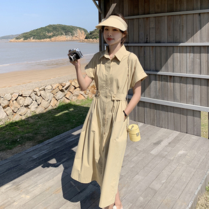 【新款已出货】短袖显瘦女连衣裙夏季衬衫裙子3010P120控178图片