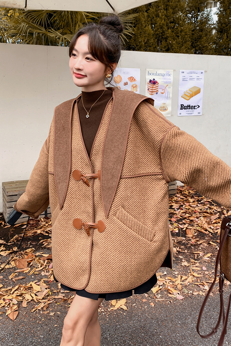 现货~~！！！斜纹双色双面双面呢P1852C262,女装短外套,2C262