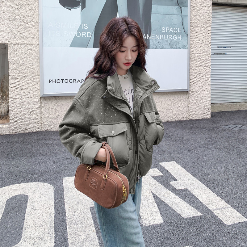 韩系短款亮片羽绒棉服外套女秋冬2025新款加厚爆款棉袄超好看棉衣,女装棉衣/棉服,2B140