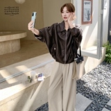 2026春装新款短外套时髦蛋白皮咖色皮衣外套女2C325-528P155K228，女装西装，2C325