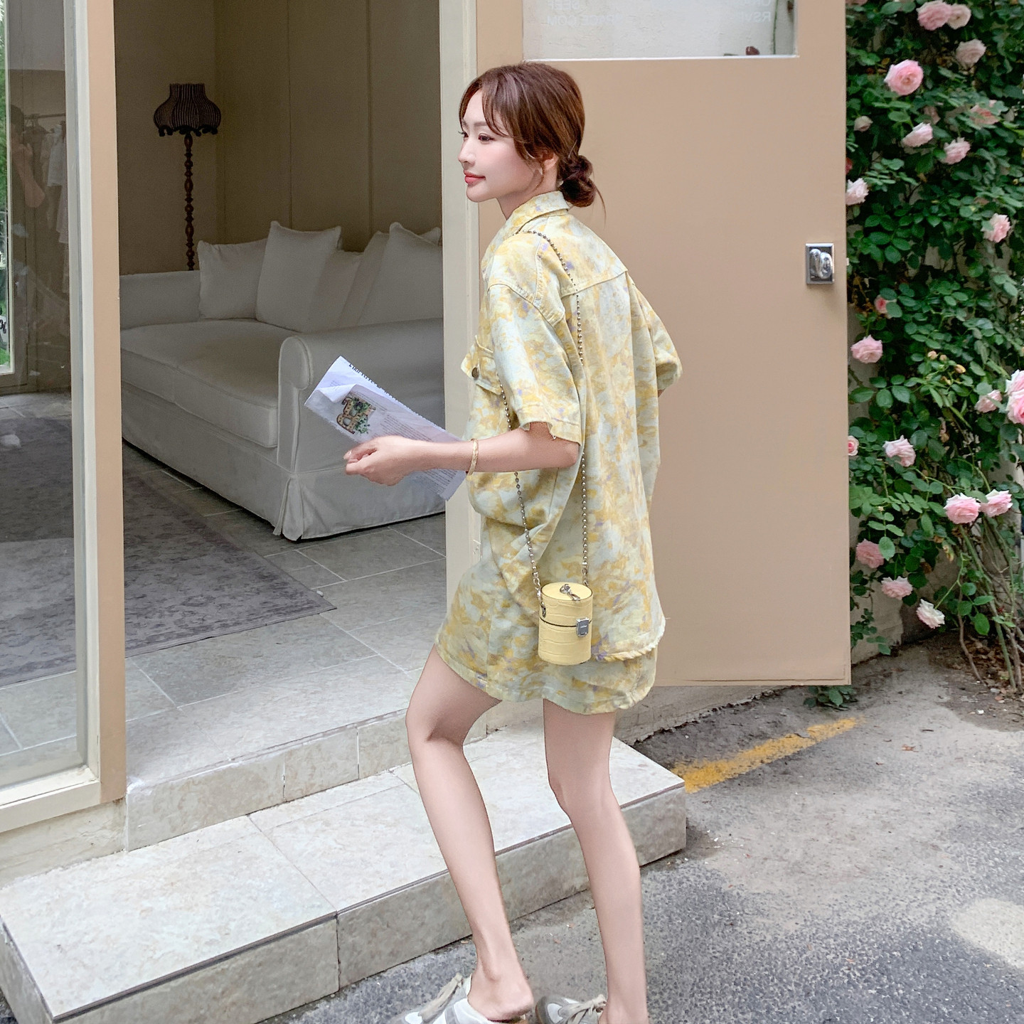 今日新品//夏季薄款牛仔套装/印花水洗5546-P165-K238,女装套装/套裙,2C275