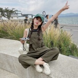2C-177-C27-P115-K178小众设计新款工装背带裤女夏季2024减龄盐系，女装连体裤，2C177