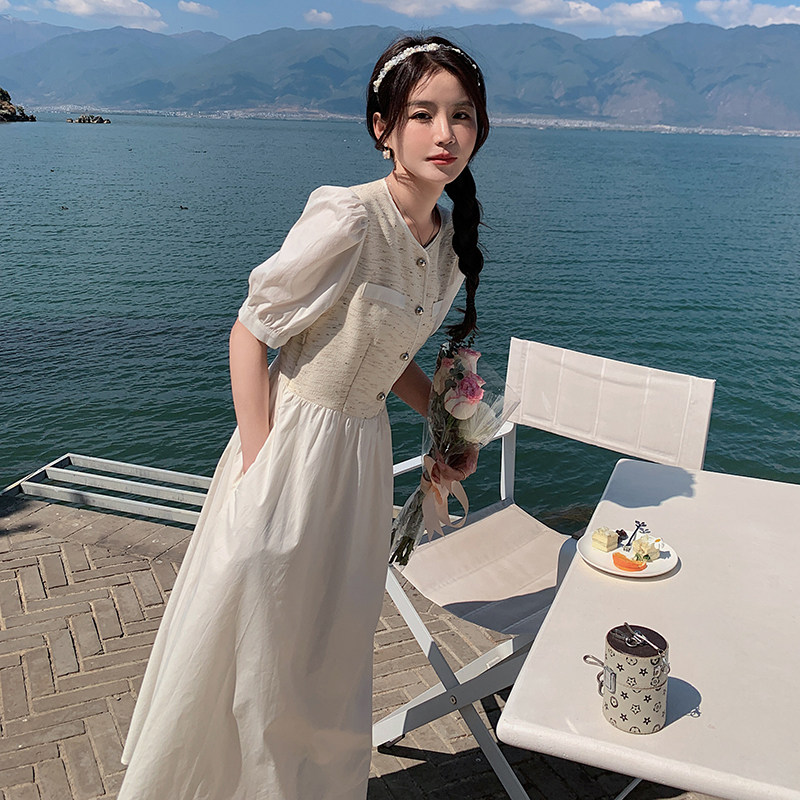 现货2C0287322P115K168夏季小香风清新连衣裙,女装连衣裙,2C028