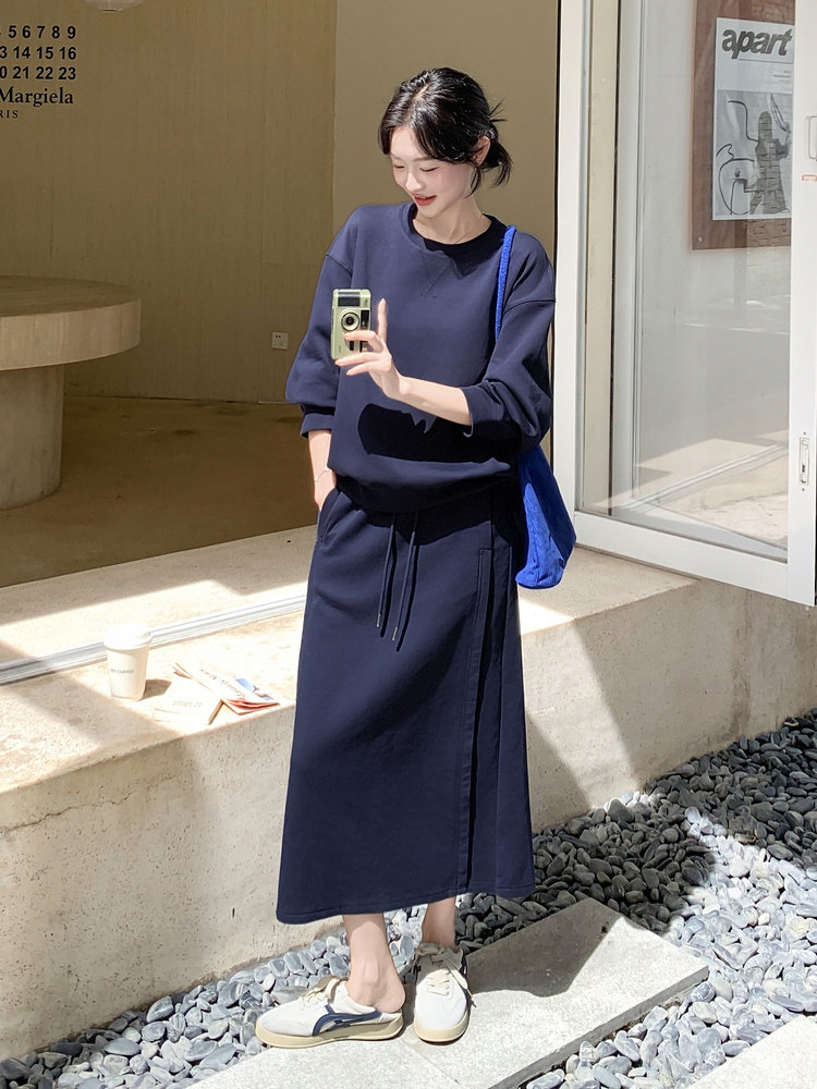 秋季新品老钱风休闲套装2601-P165-K235,女装套装/套裙,2D013