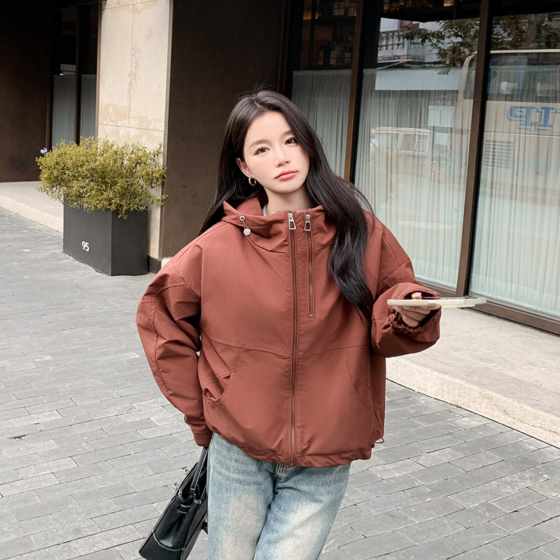 新品2025新款冬装女装安可拉红派克服外套266-p155-k228,女装棉衣/棉服,2C266