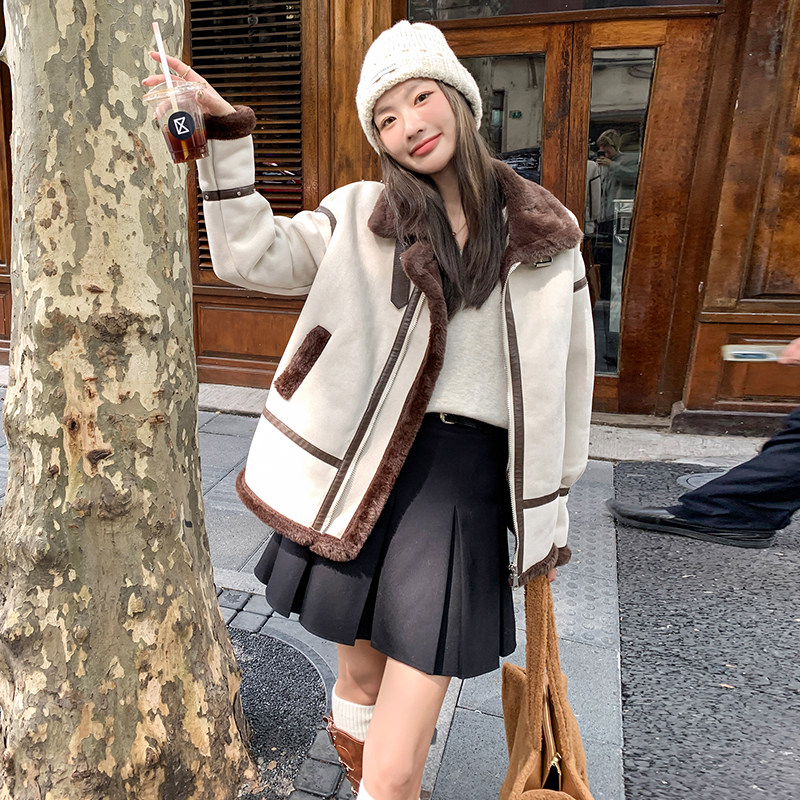 现货~~！！皮毛一体新款p195,女装短外套,2C262