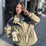 【现货】复古牛仔拼接风衣外套春秋款2C353--8617-p170-k258，女装风衣，2C353
